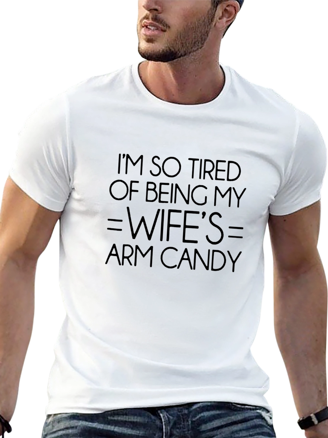 Funny Wifes Arm Candy Graphic T-Shirt
