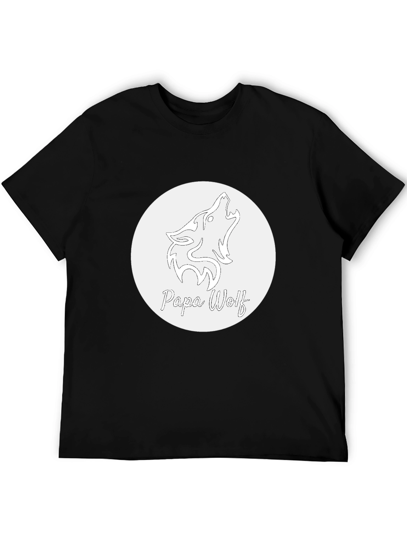 Papa Wolf Graphic T-Shirt - Black