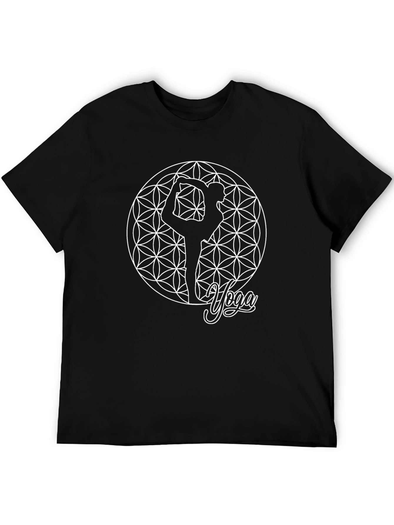 Yoga Pose Graphic Tee - Black Unisex T-Shirt