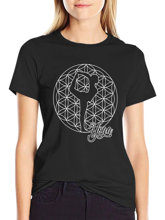 Yoga Pose Graphic Tee - Black Unisex T-Shirt