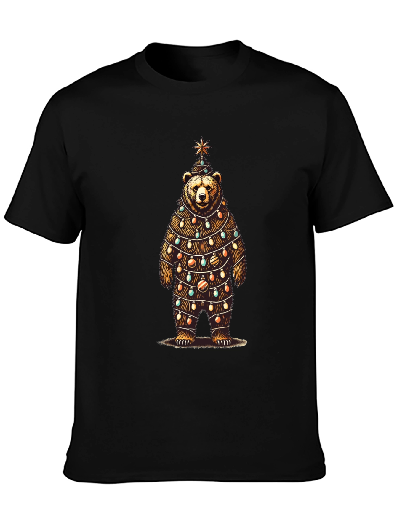 Festive Bear Christmas Tree T-Shirt