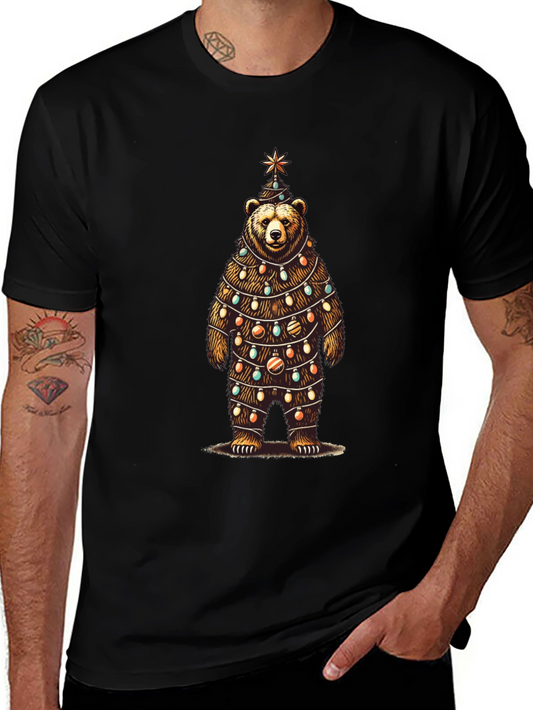 Festive Bear Christmas Tree T-Shirt
