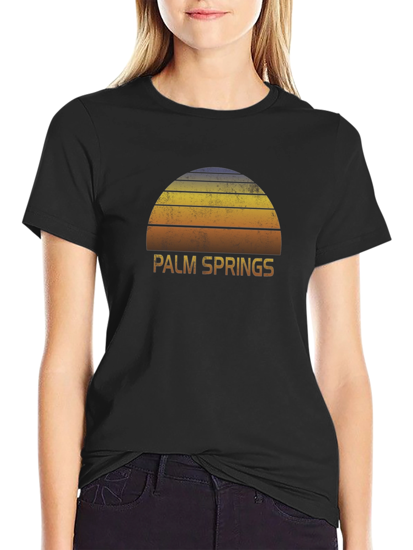 Palm Springs Retro Sunset Graphic Tee