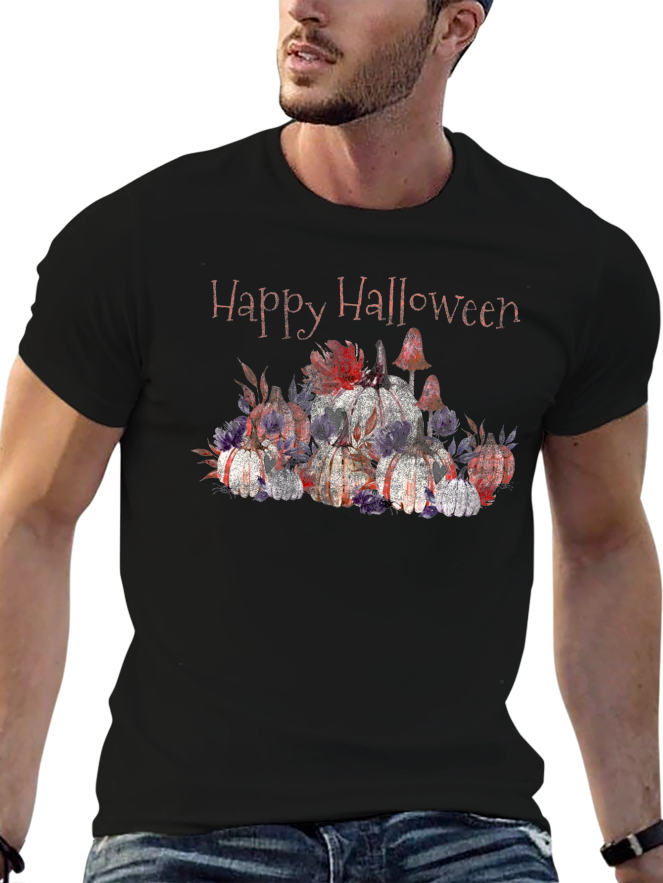 Halloween Pumpkins T-Shirt - Spooky Season Style