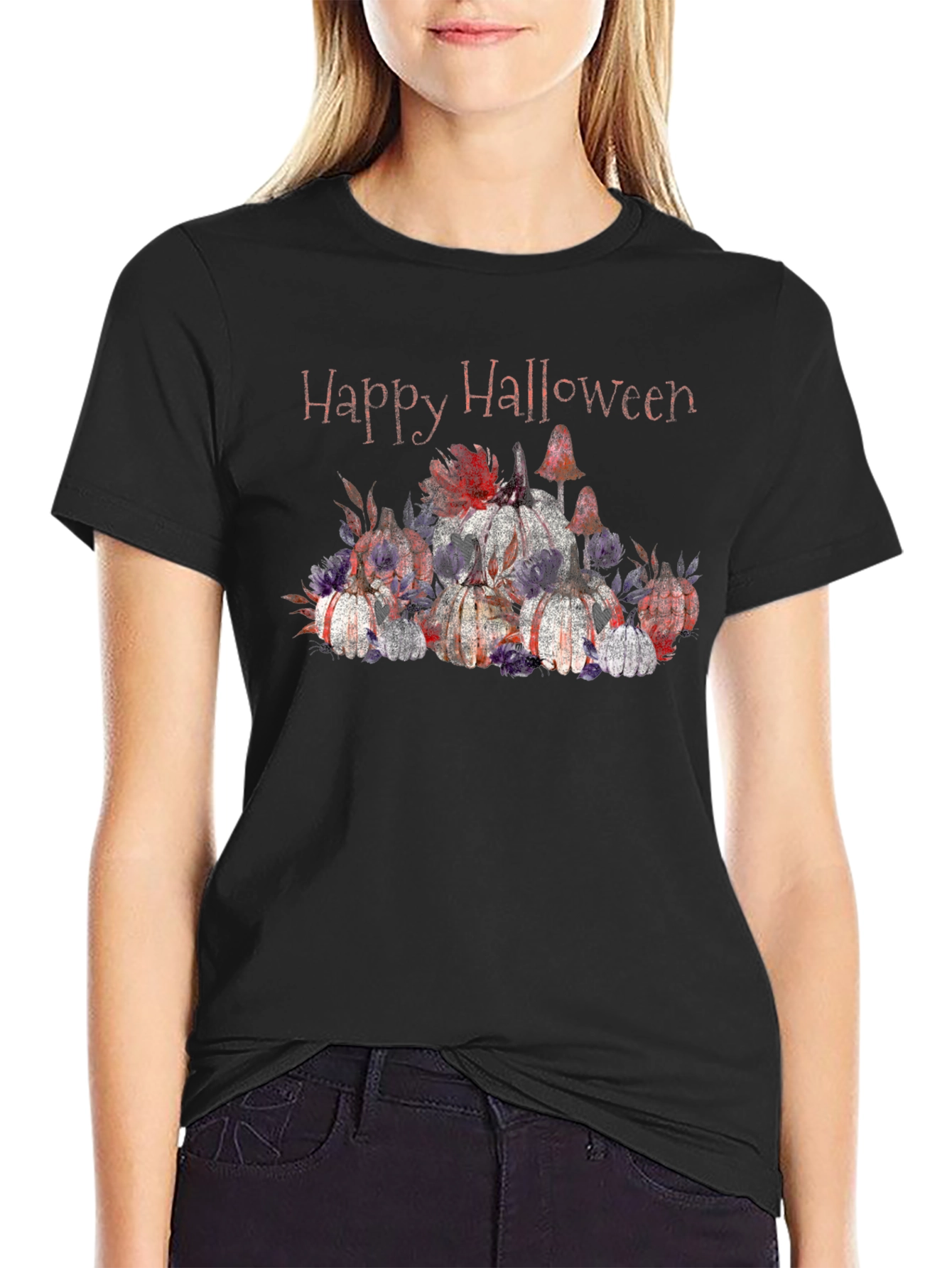 Halloween Pumpkins T-Shirt - Spooky Season Style