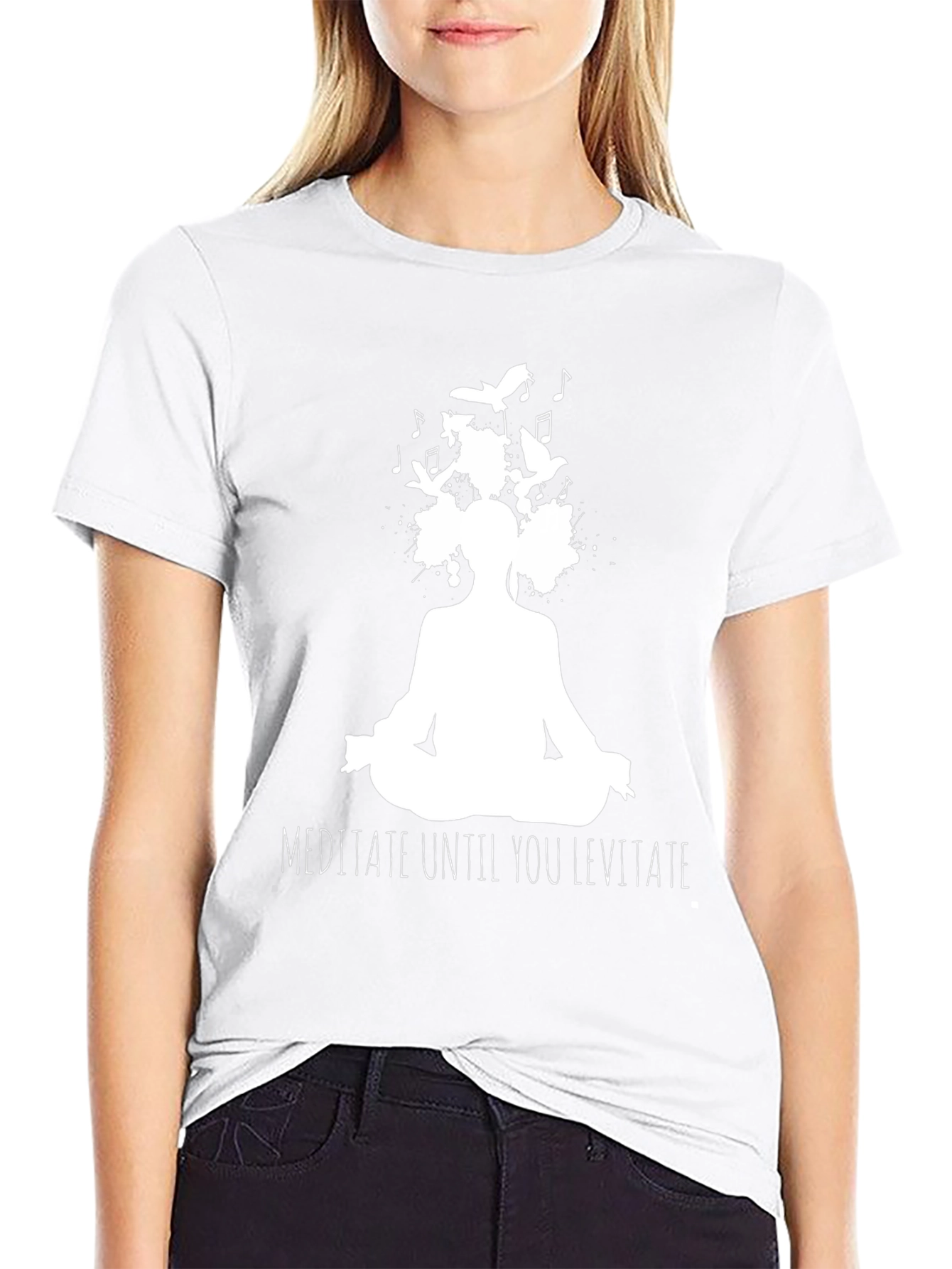 Meditate Until You Levitate Black T-Shirt