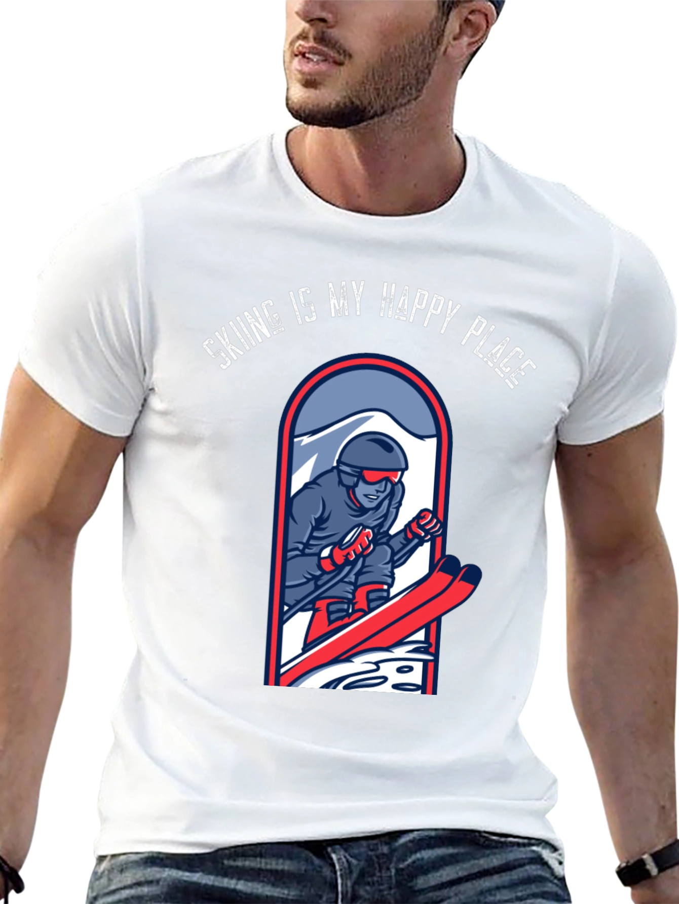 Skiing is My Happy Place T-Shirt