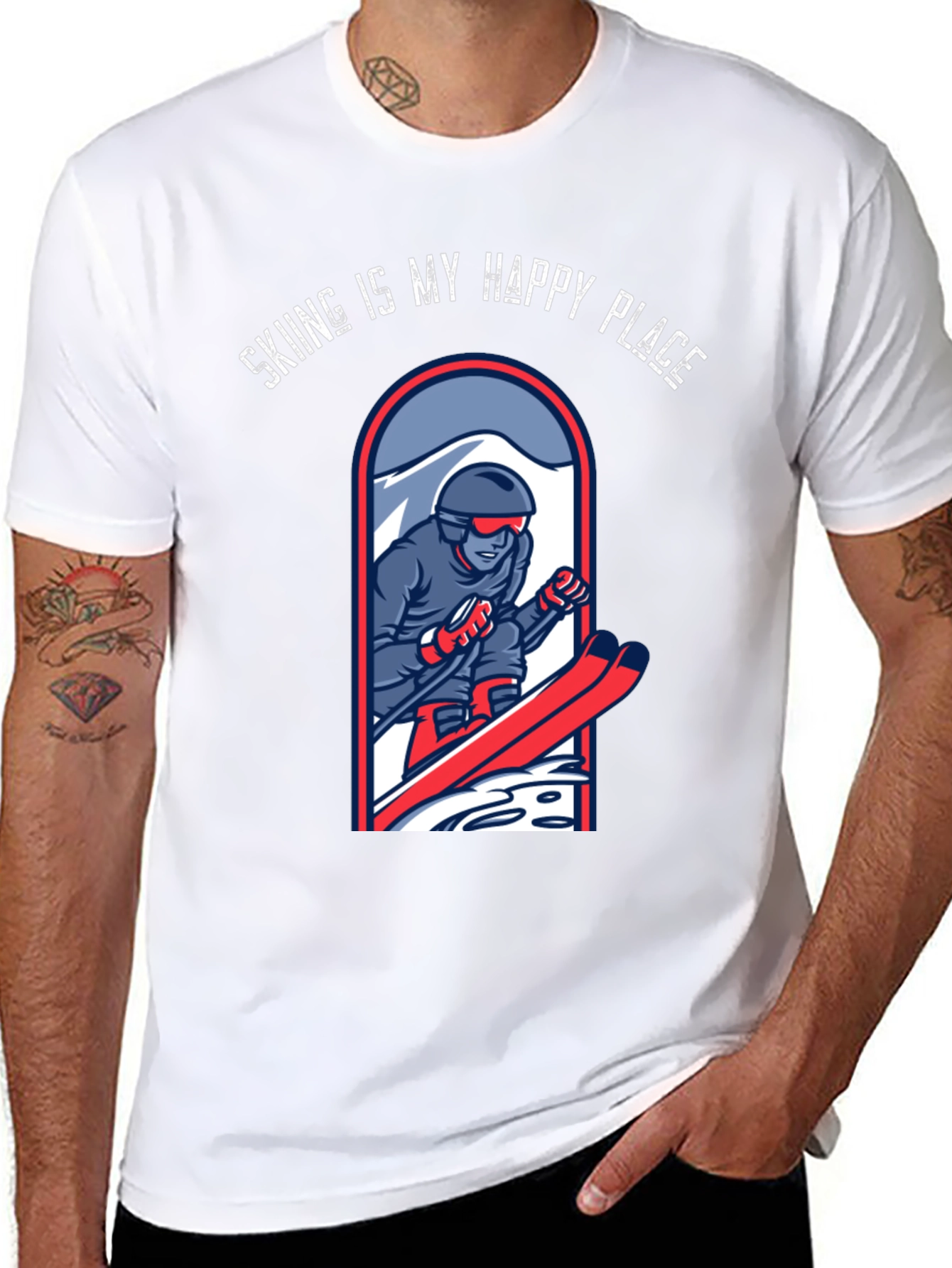 Skiing is My Happy Place T-Shirt