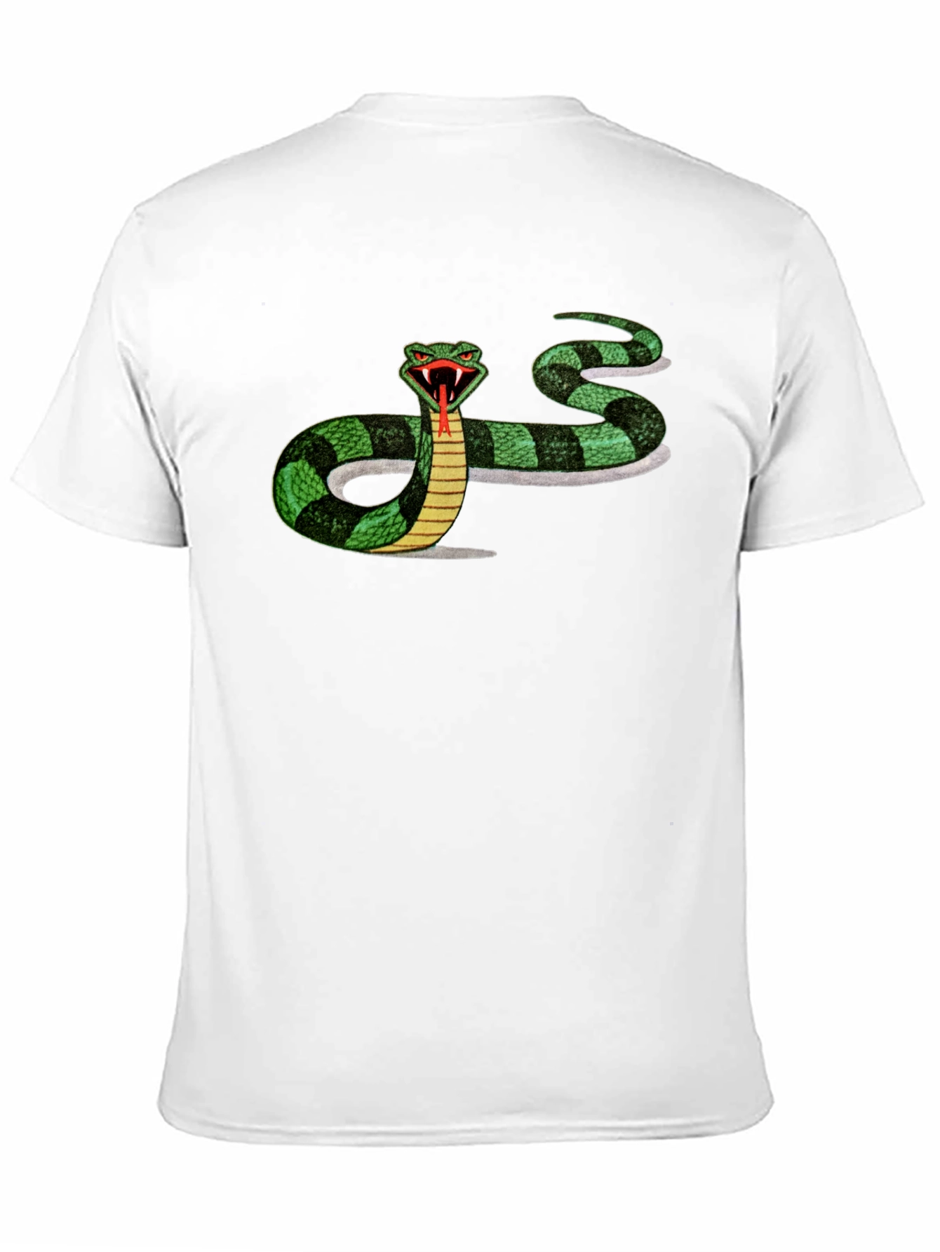 Mens Black T-shirt with Snake Graphic