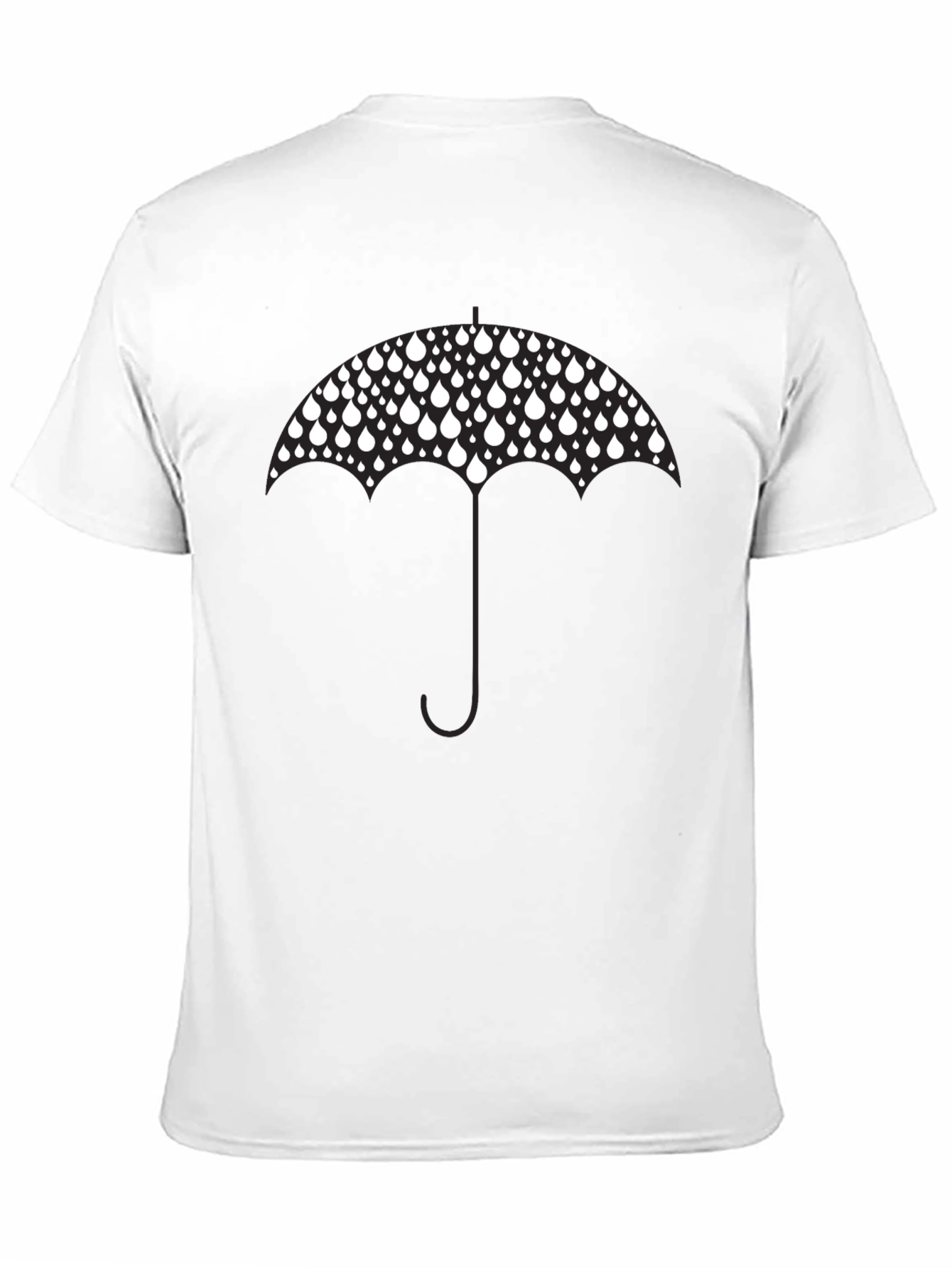 Raindrop Umbrella Graphic Tee - Stylish Black T-Shirt