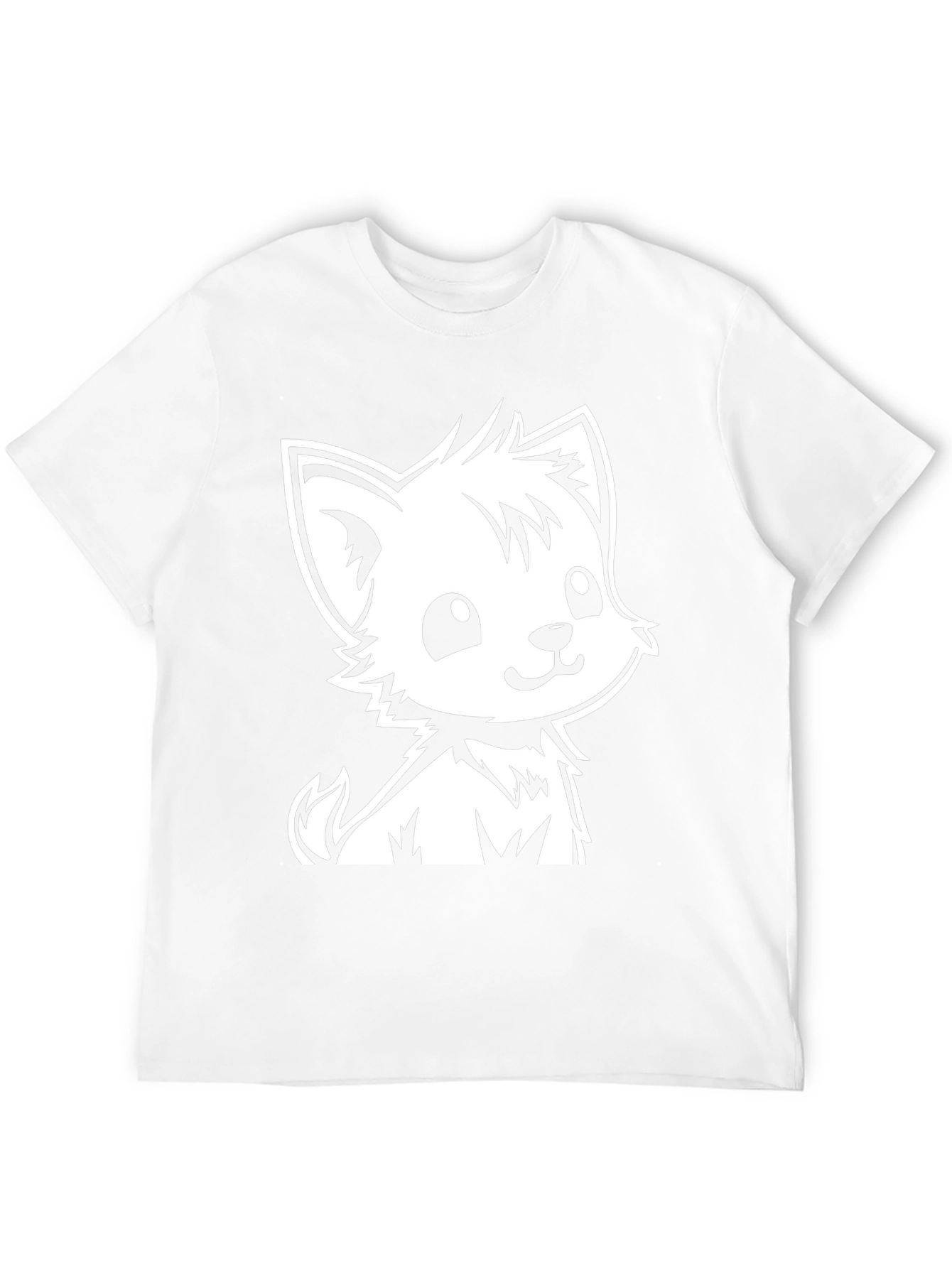 Cute Cartoon Puppy Graphic Tee - Black