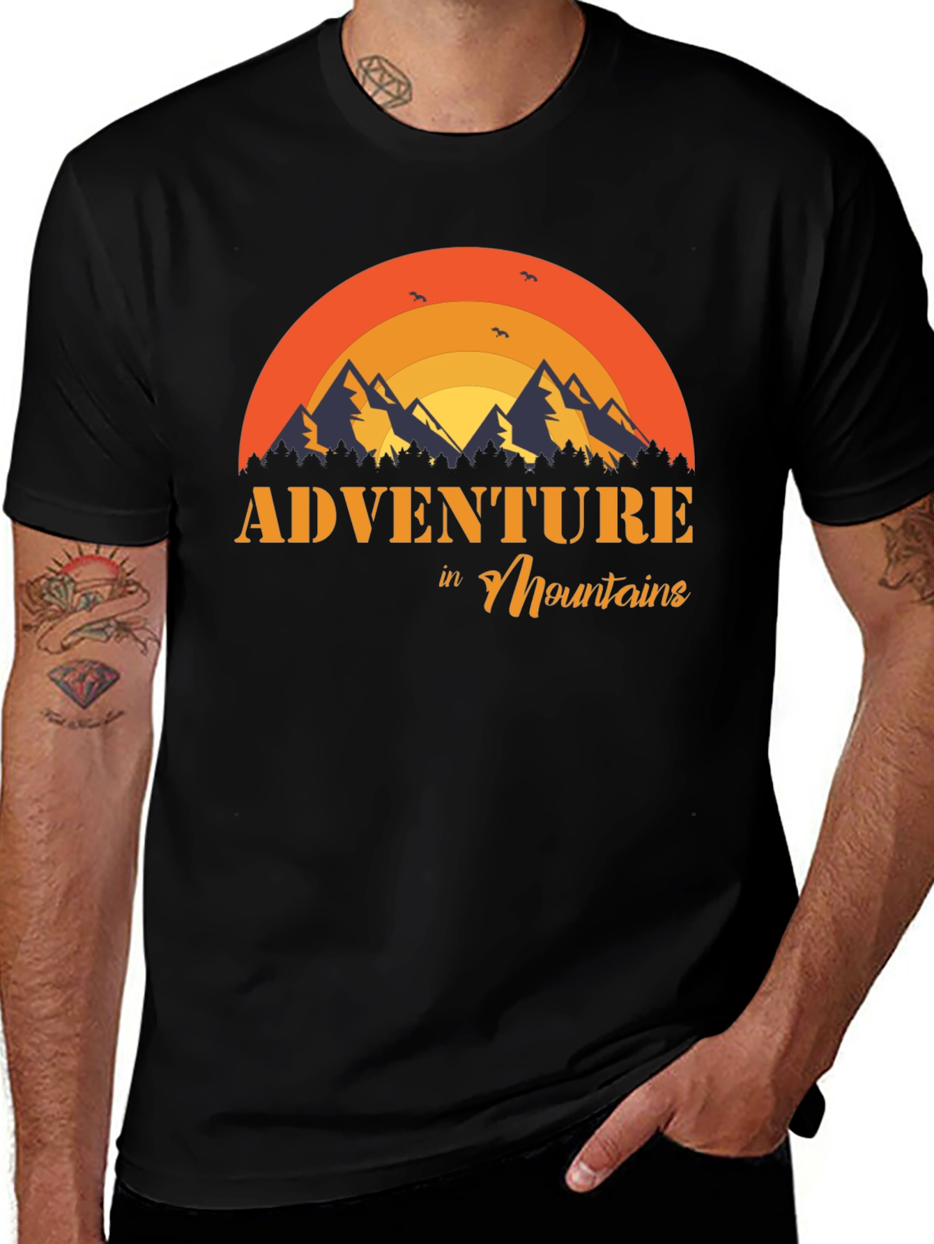 Adventure in Mountains Graphic T-Shirt