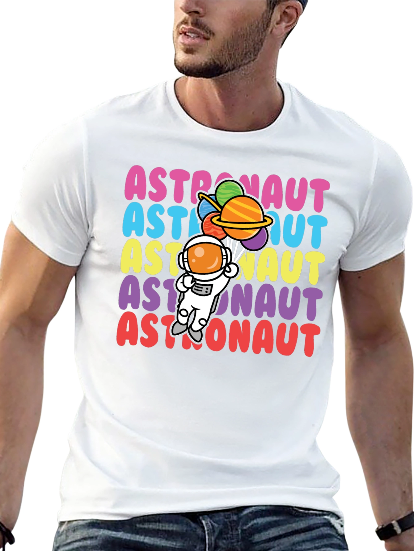 Astronaut T-Shirt - Space Theme Graphic Tee