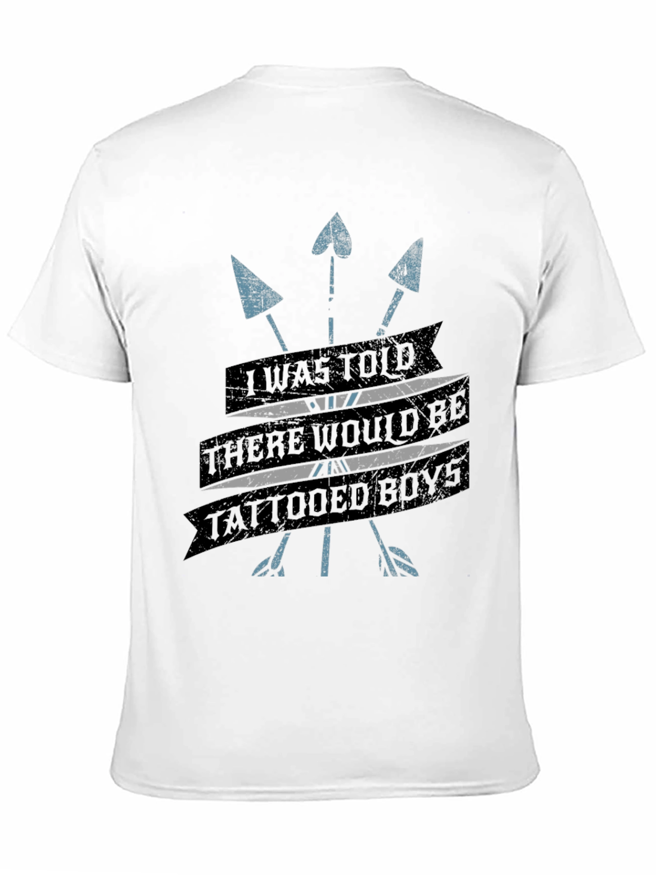 Tattooed Boys Graphic Print T-Shirt - Black