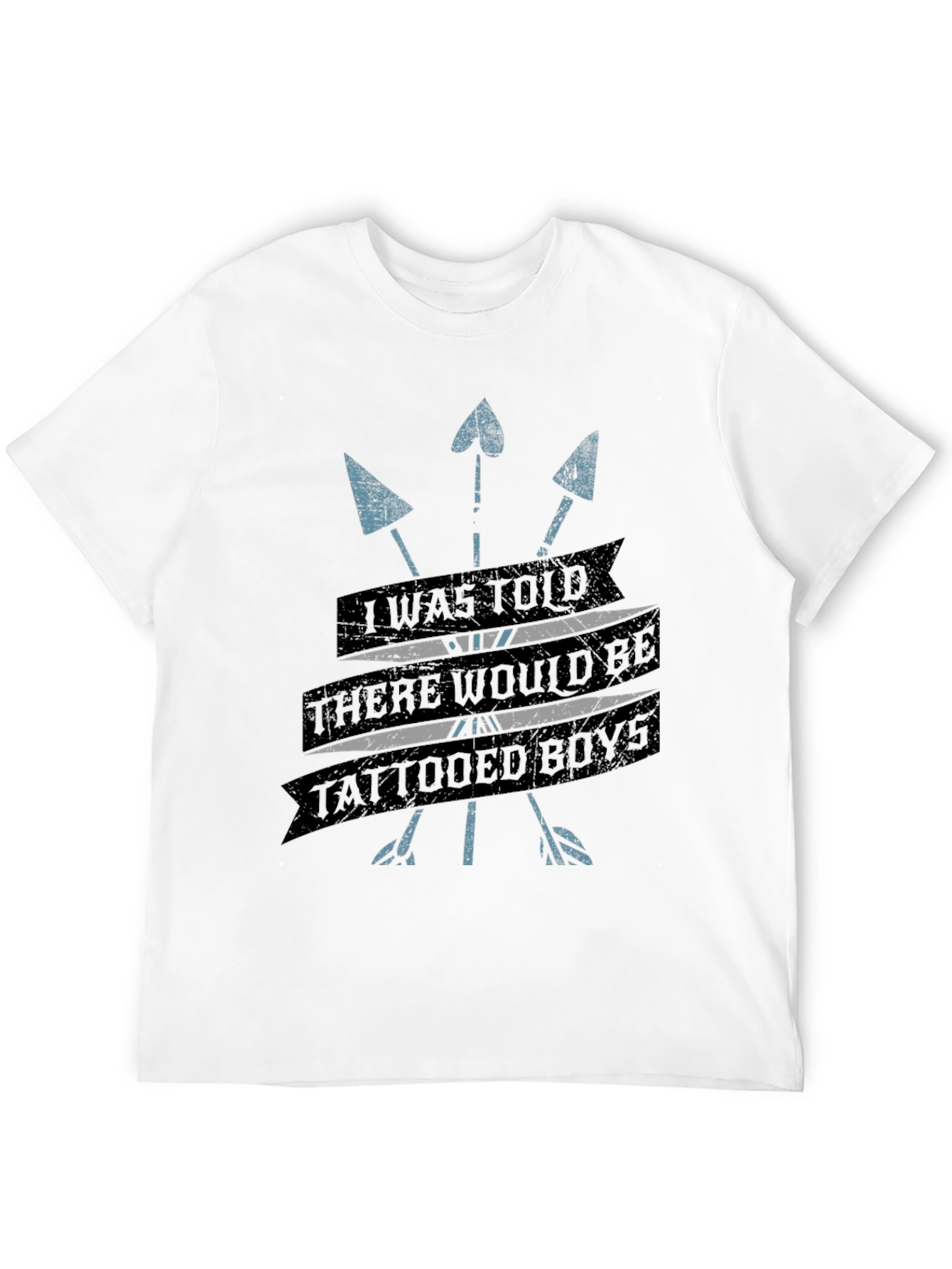 Tattooed Boys Graphic Print T-Shirt - Black