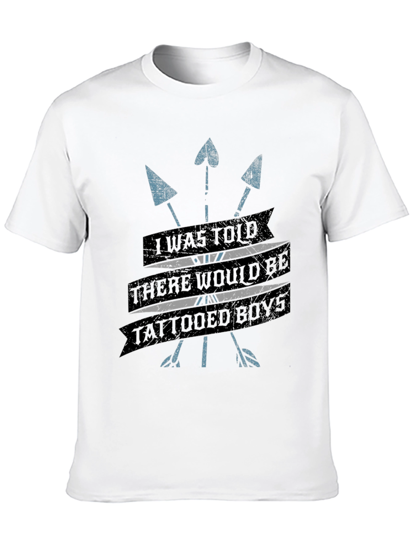 Tattooed Boys Graphic Print T-Shirt - Black