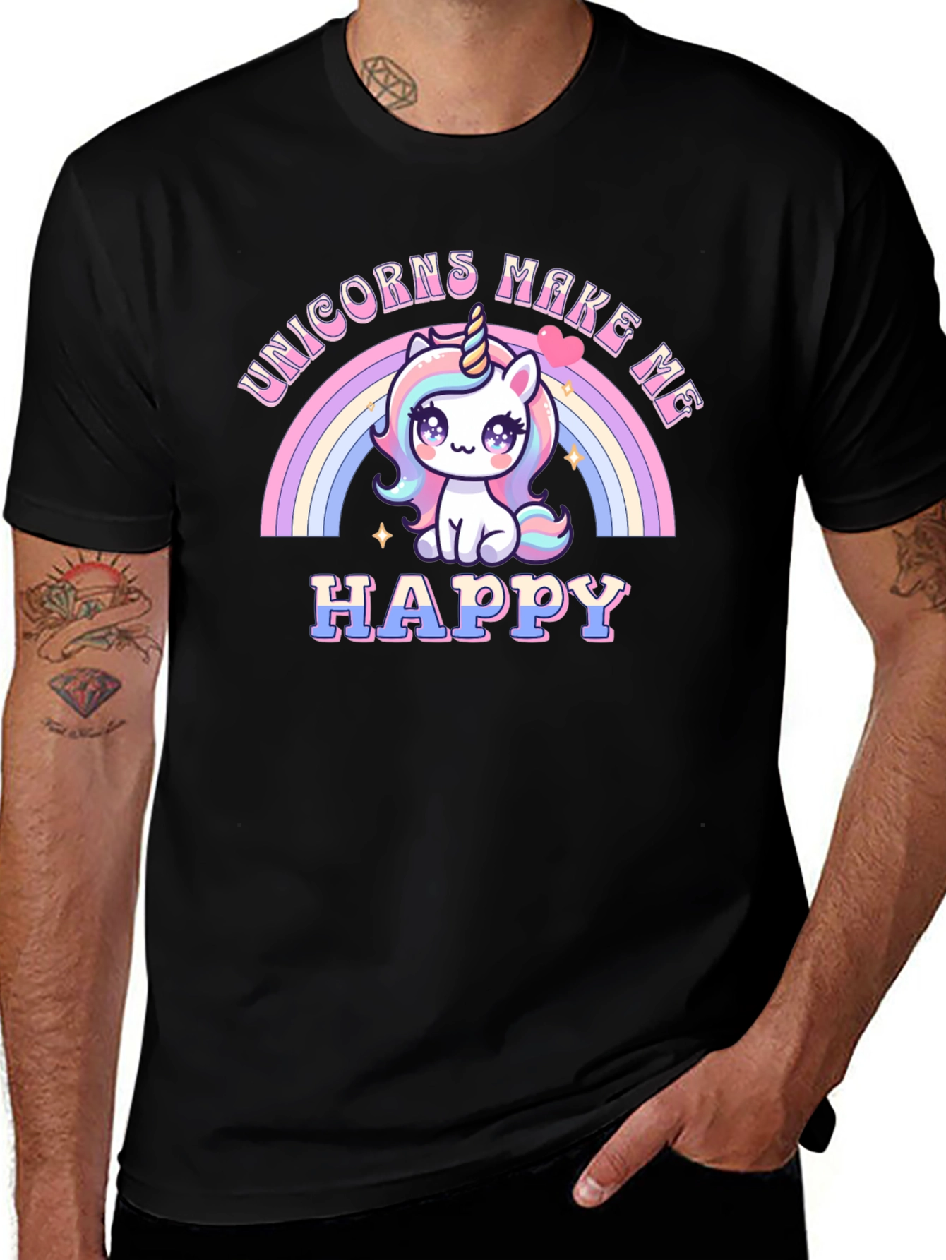 Unicorns Make Me Happy T-Shirt
