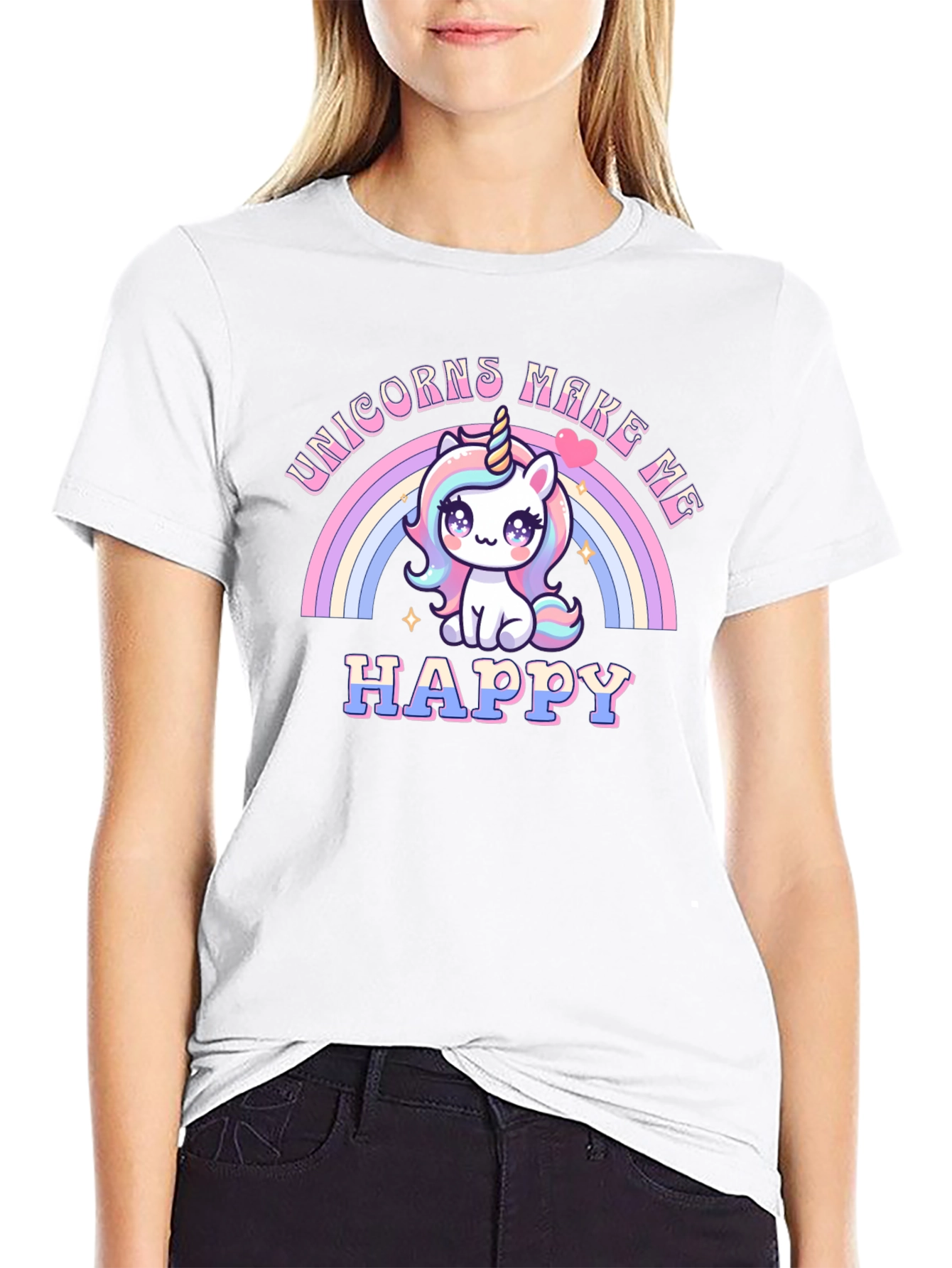 Unicorns Make Me Happy T-Shirt