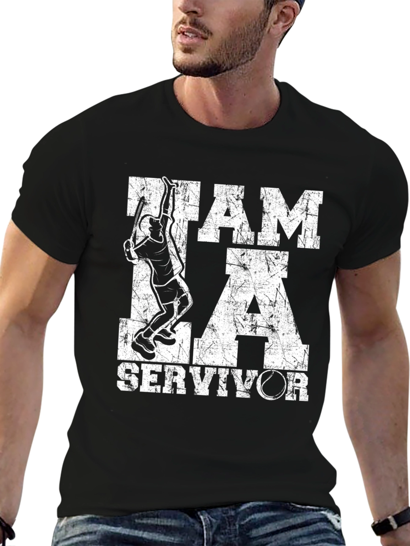I am a Servivor Tennis Graphic T-Shirt