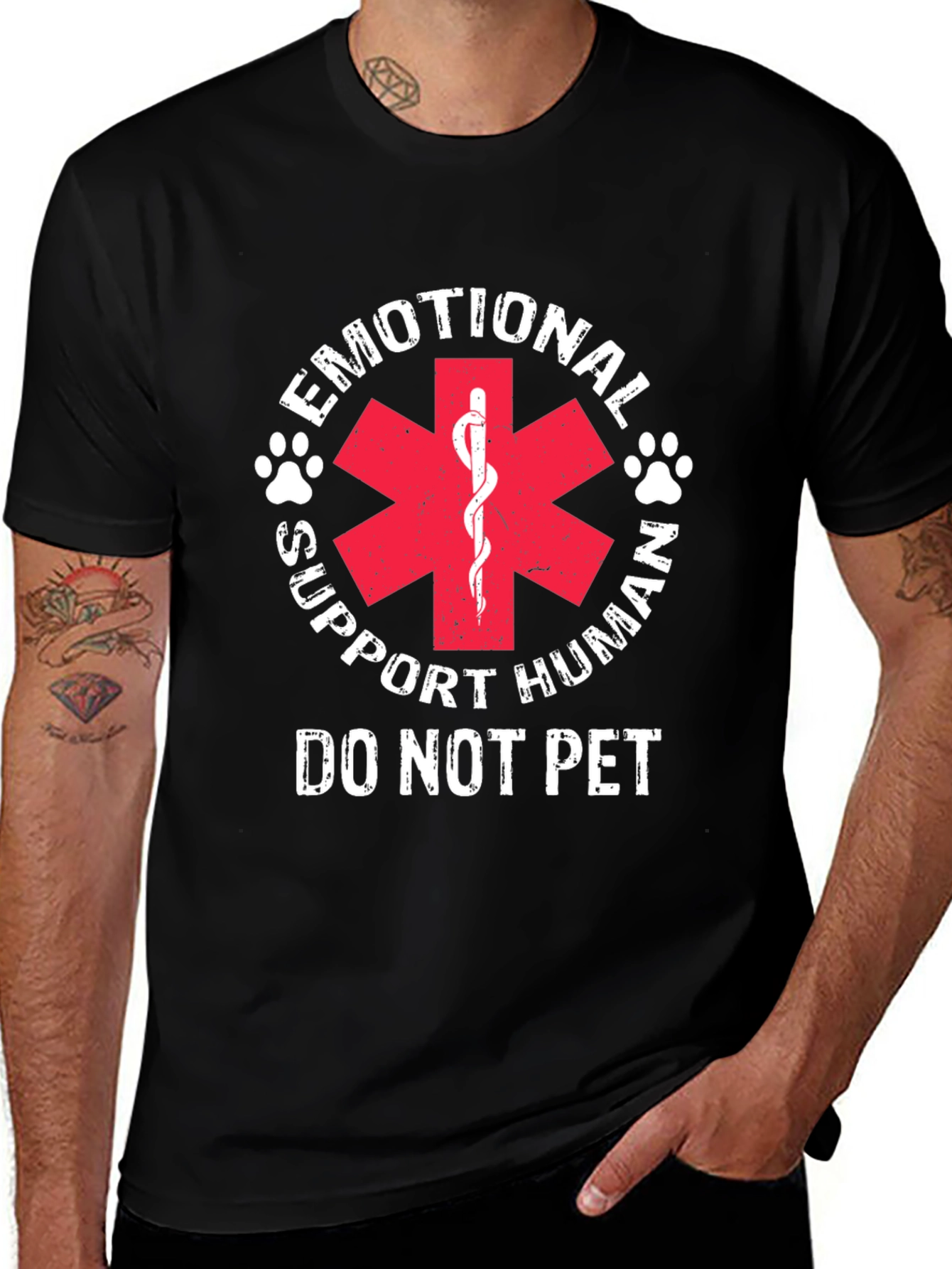 Emotional Support Human T-Shirt - Do Not Pet