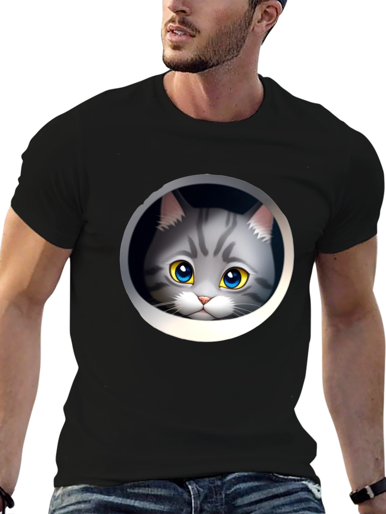 Cute Cartoon Cat T-Shirt