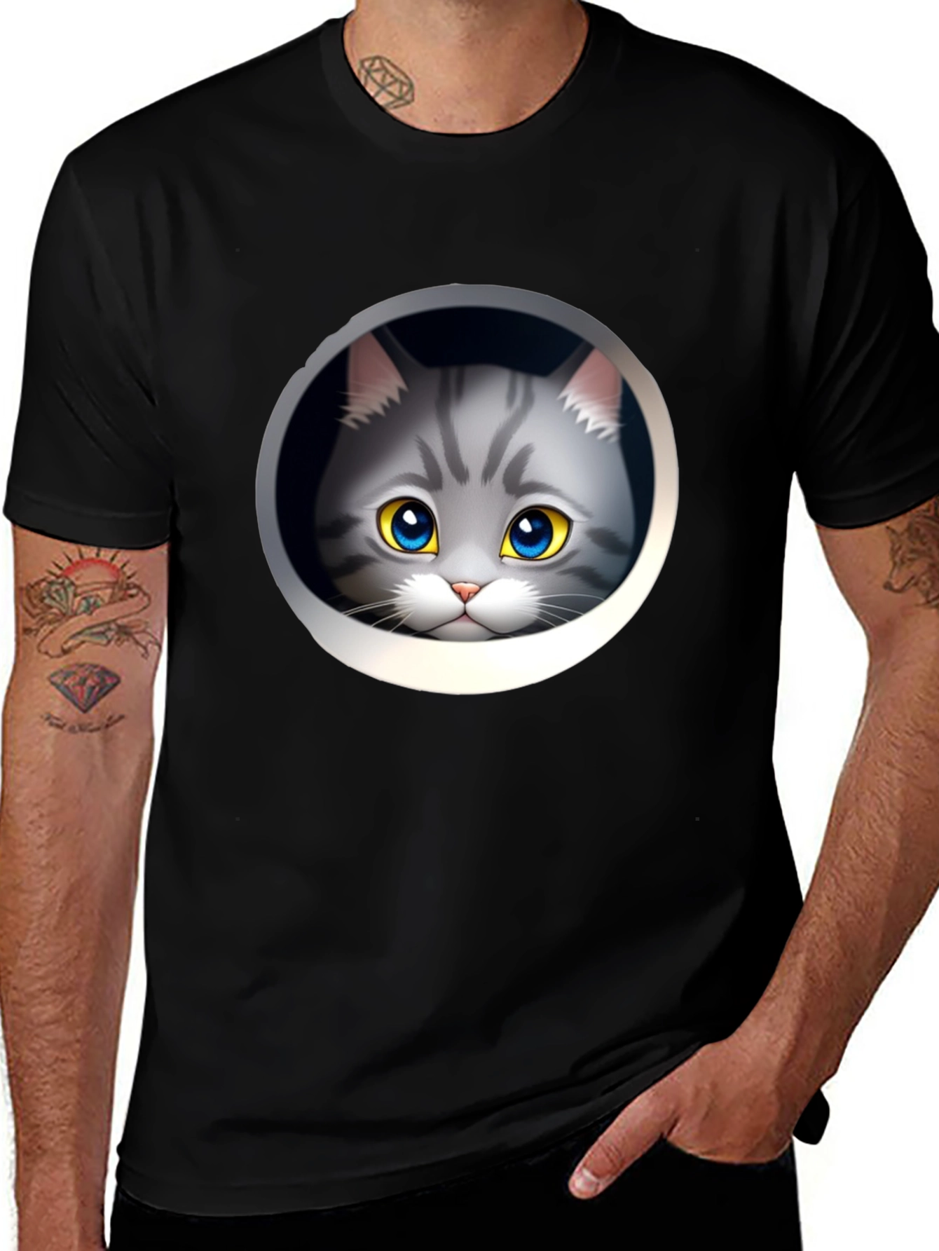 Cute Cartoon Cat T-Shirt