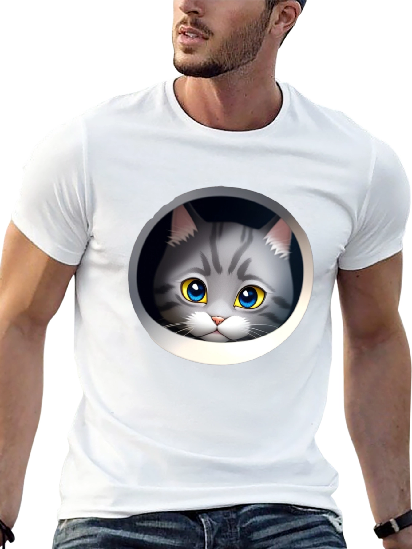 Cute Cartoon Cat T-Shirt