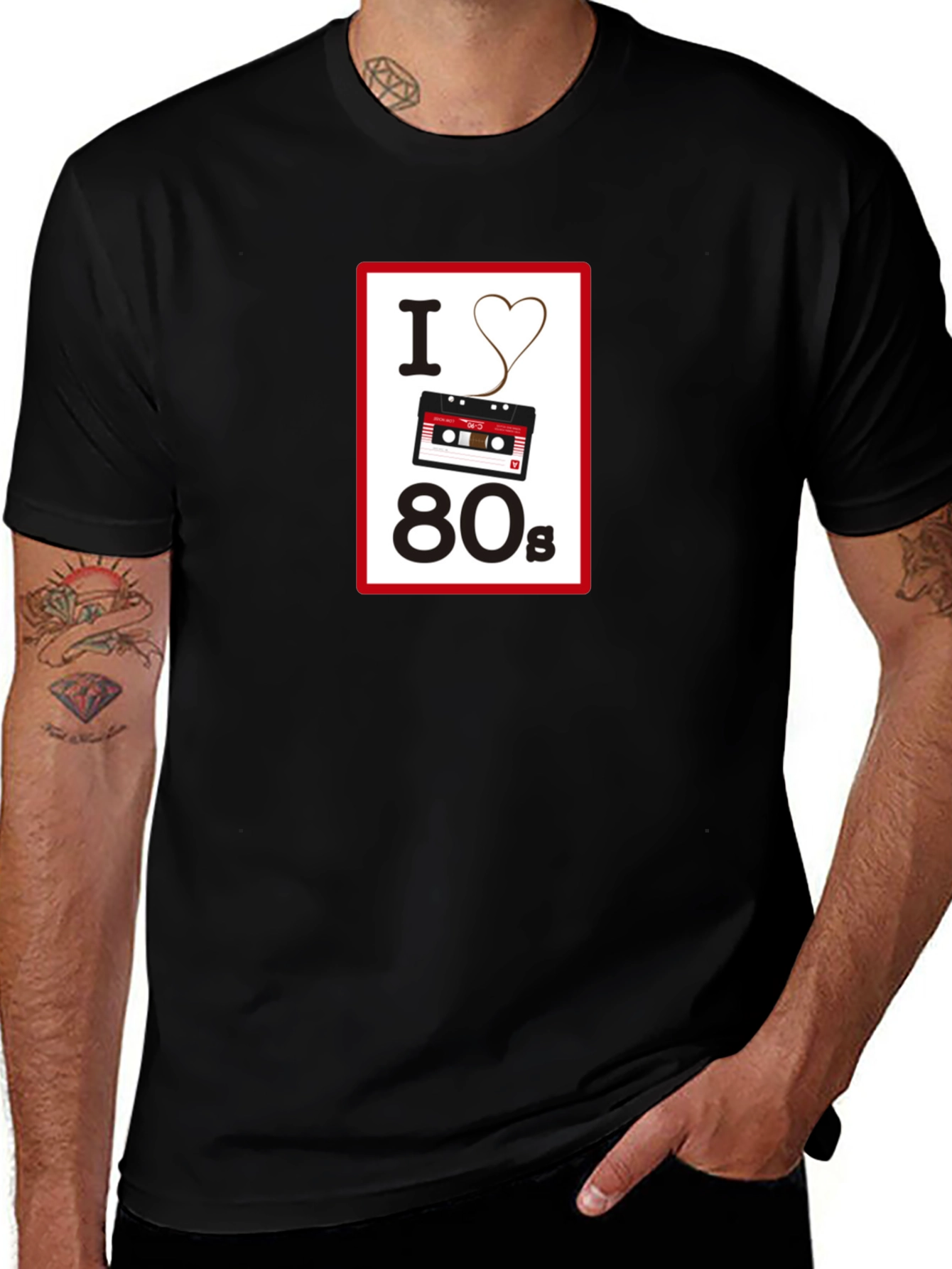 I Love the 80s Retro Cassette Tape T-Shirt