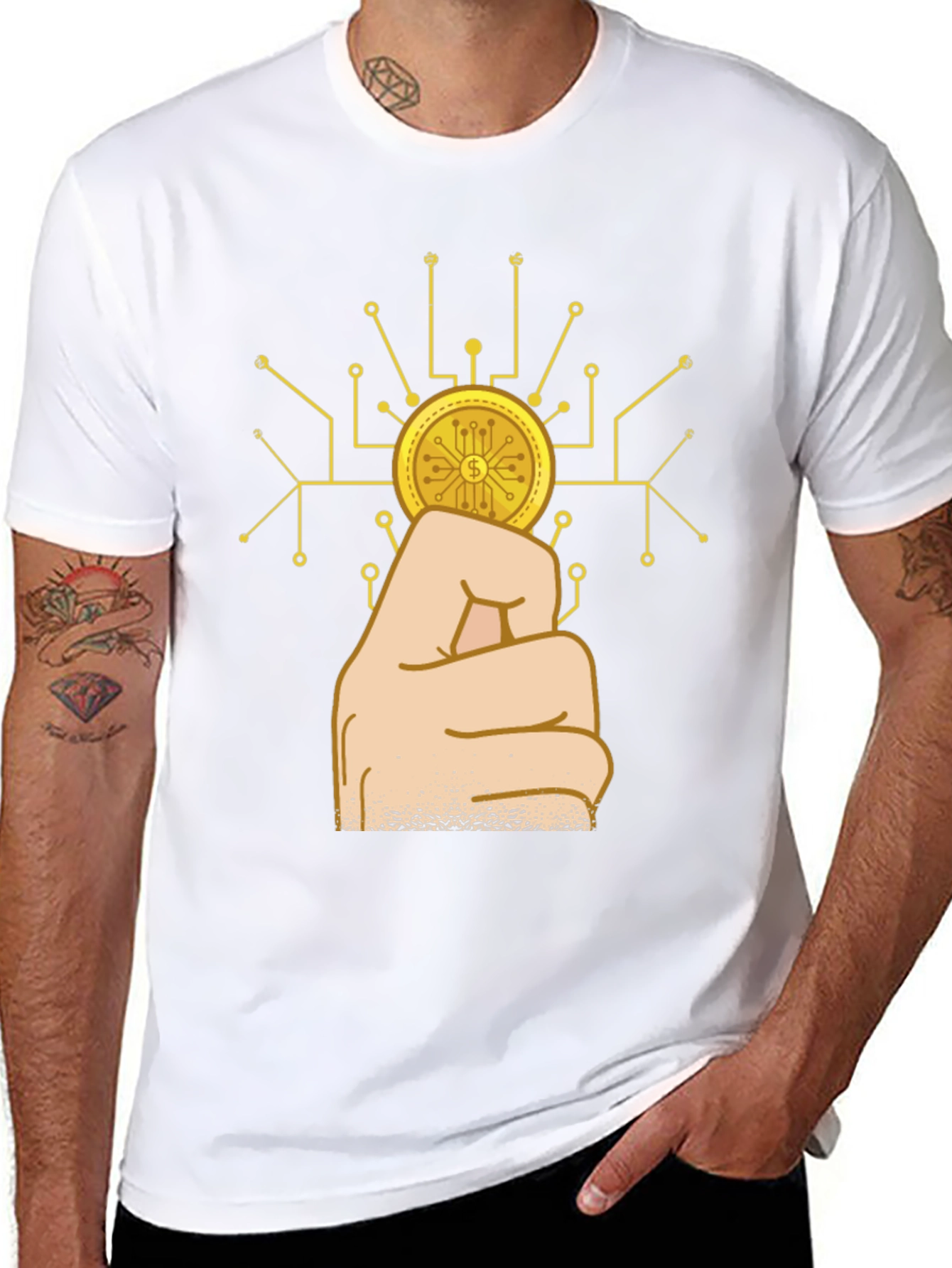 Crypto Coin Fist Black T-Shirt