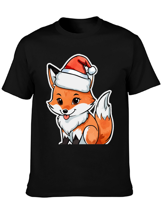 Festive Fox Tee - Cute Christmas Style