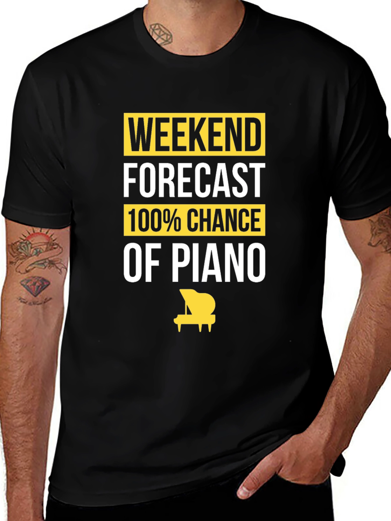 Weekend Piano T-Shirt - Musician Gift
