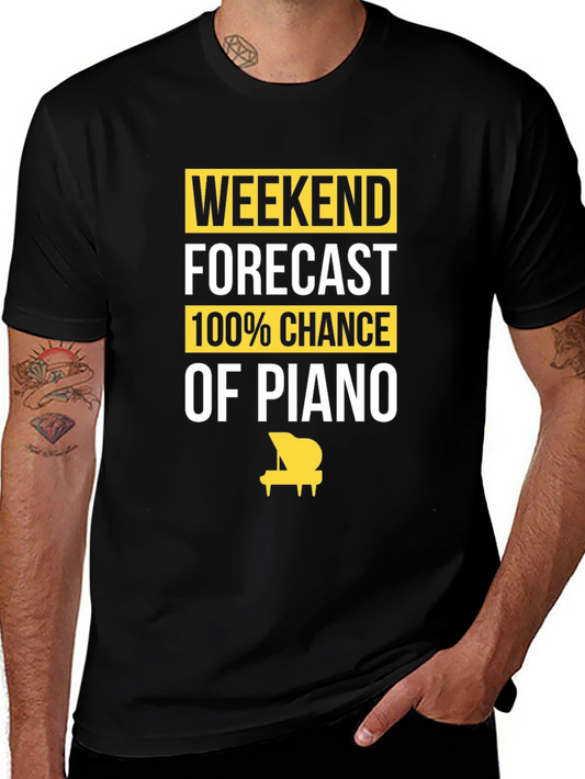 Weekend Piano T-Shirt - Musician Gift