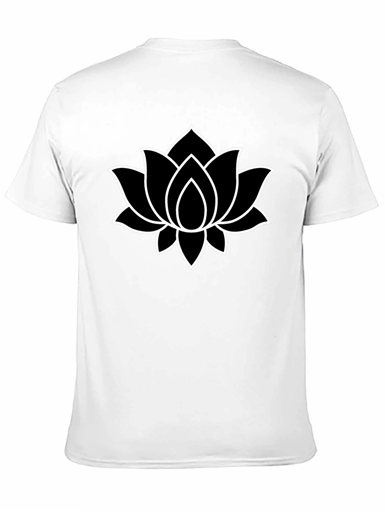 Lotus Flower Graphic Tee - Black Cotton T-Shirt