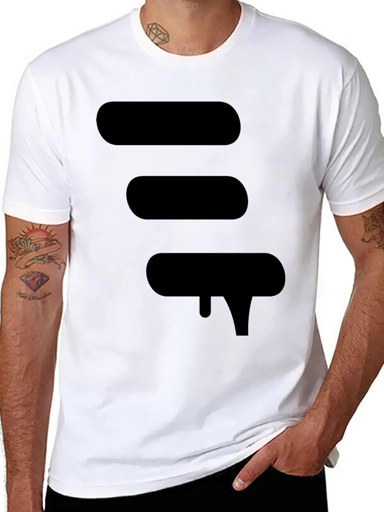 Modern Graphic Black T-Shirt