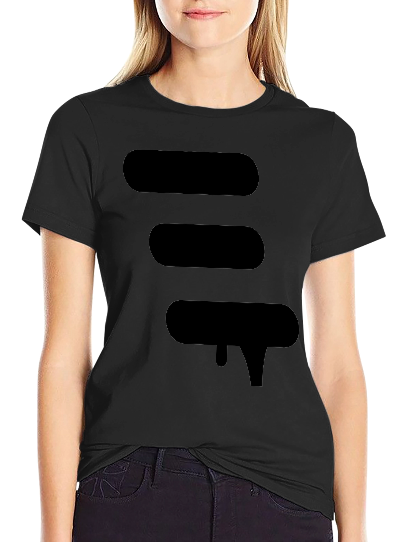 Modern Graphic Black T-Shirt