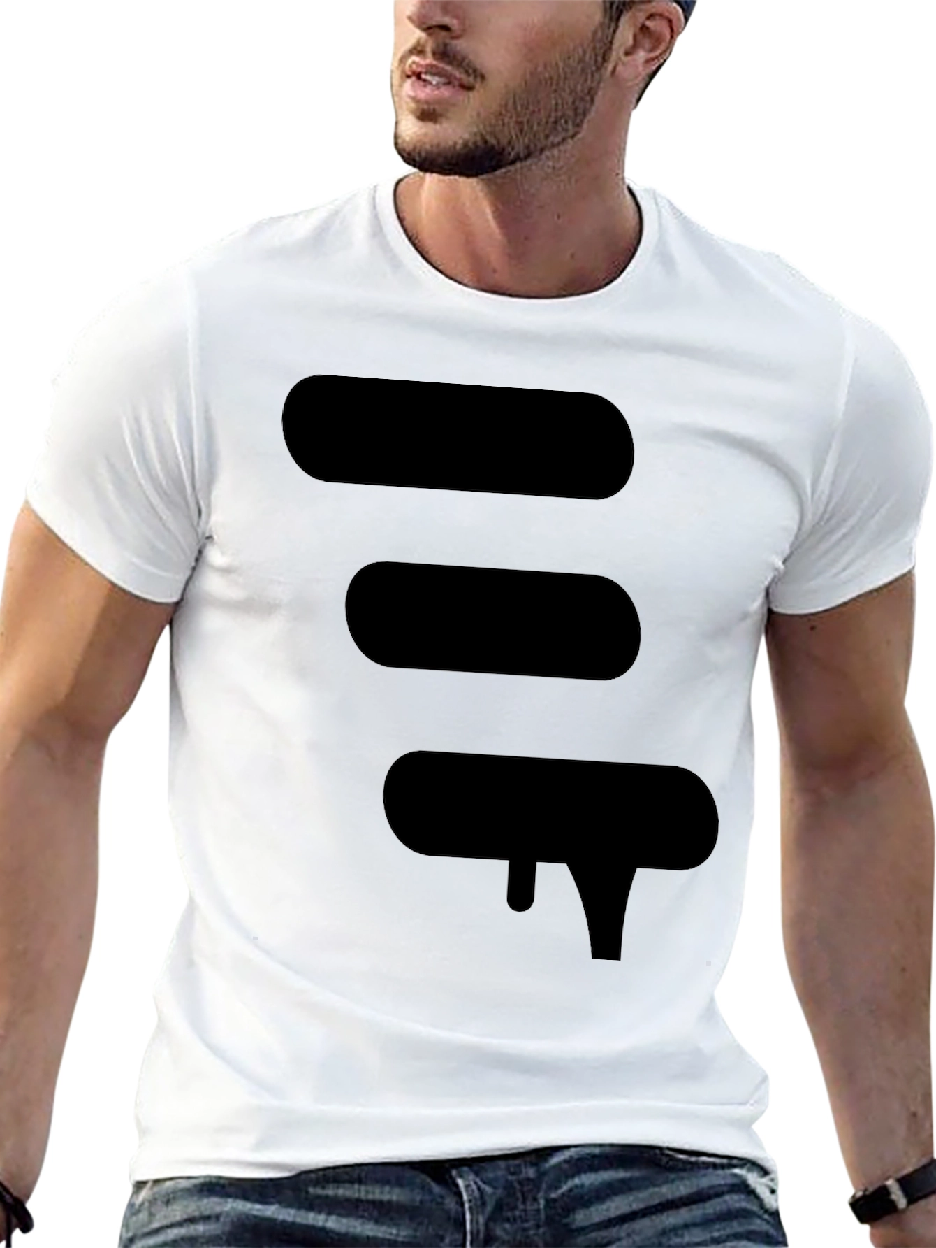 Modern Graphic Black T-Shirt