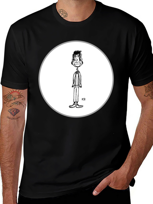 Cartoon Character Graphic Black T-Shirt