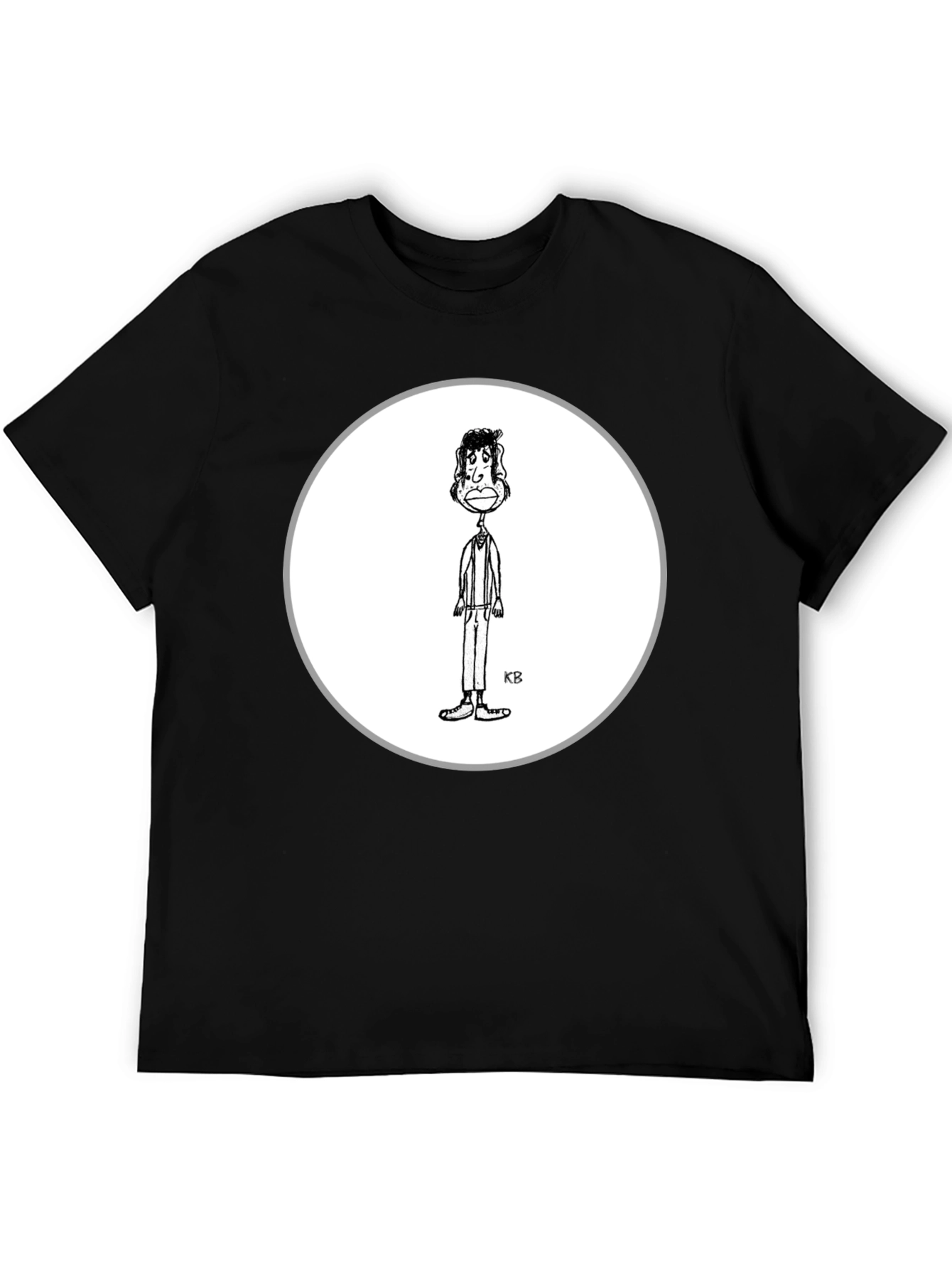 Cartoon Character Graphic Black T-Shirt
