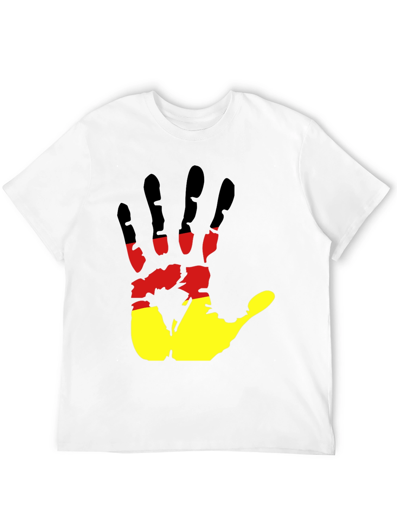 Germany Flag Handprint Black T-Shirt