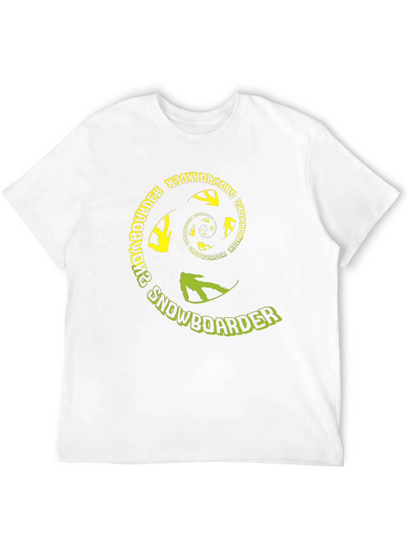 Snowboarder Spiral Graphic Tee - Black