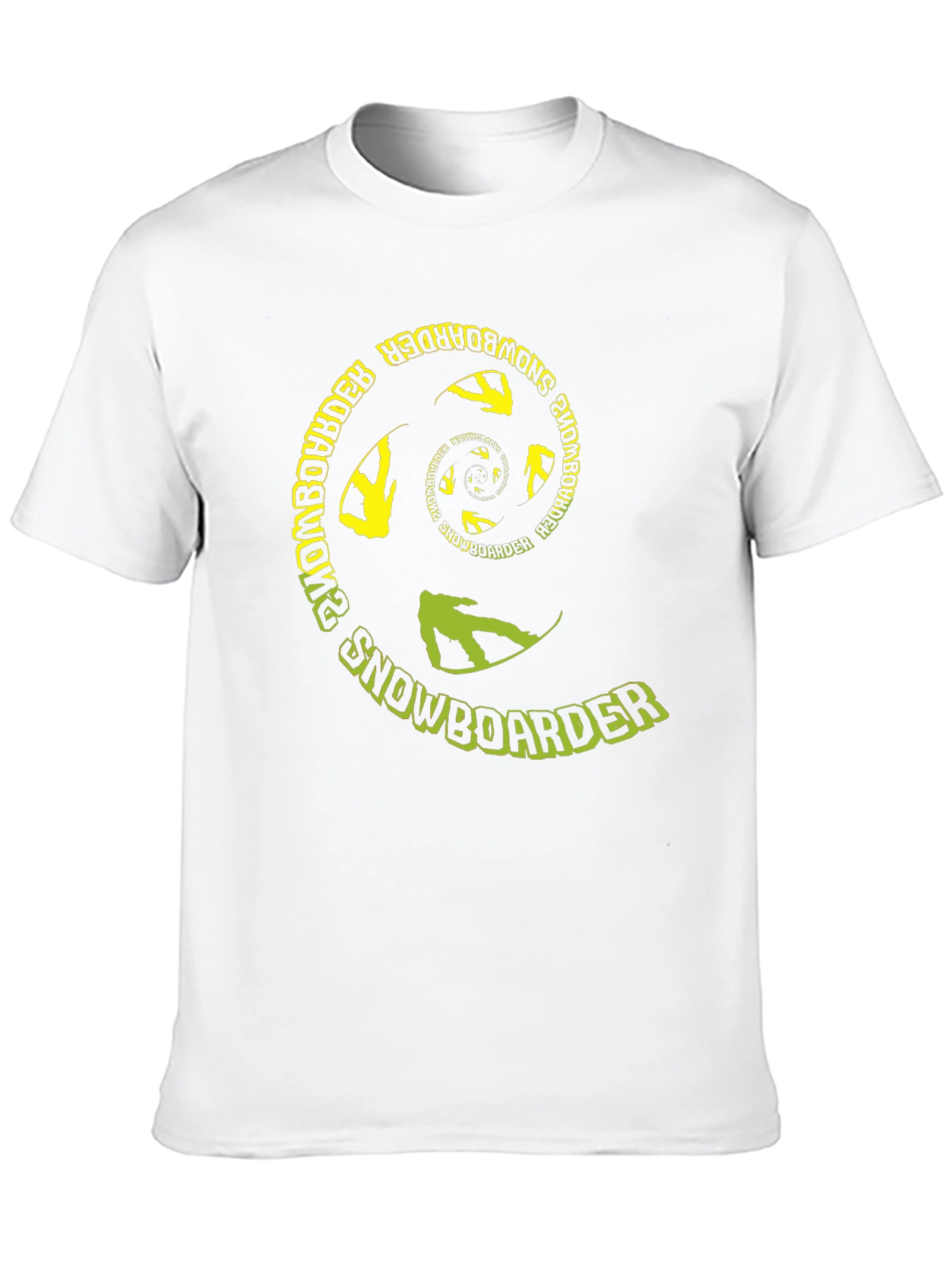Snowboarder Spiral Graphic Tee - Black