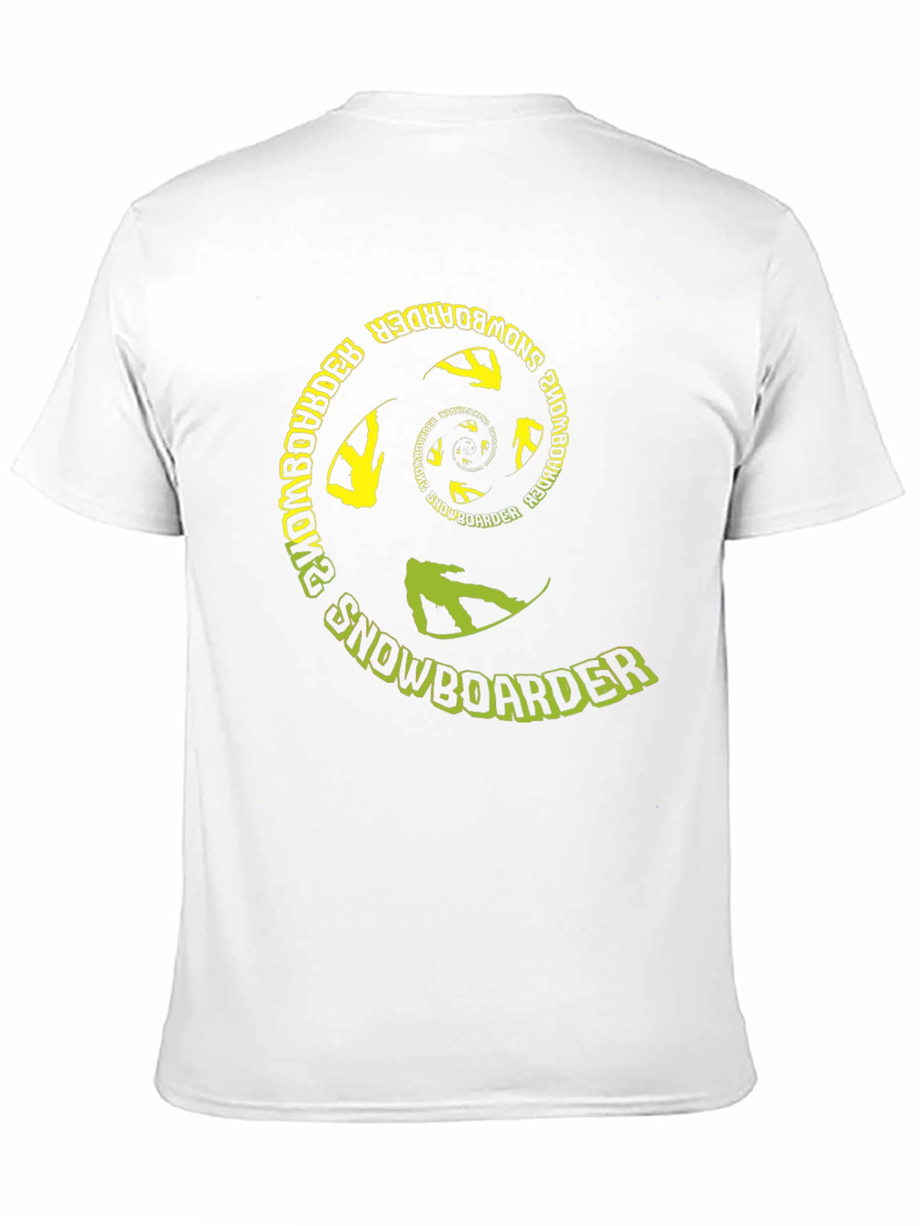 Snowboarder Spiral Graphic Tee - Black