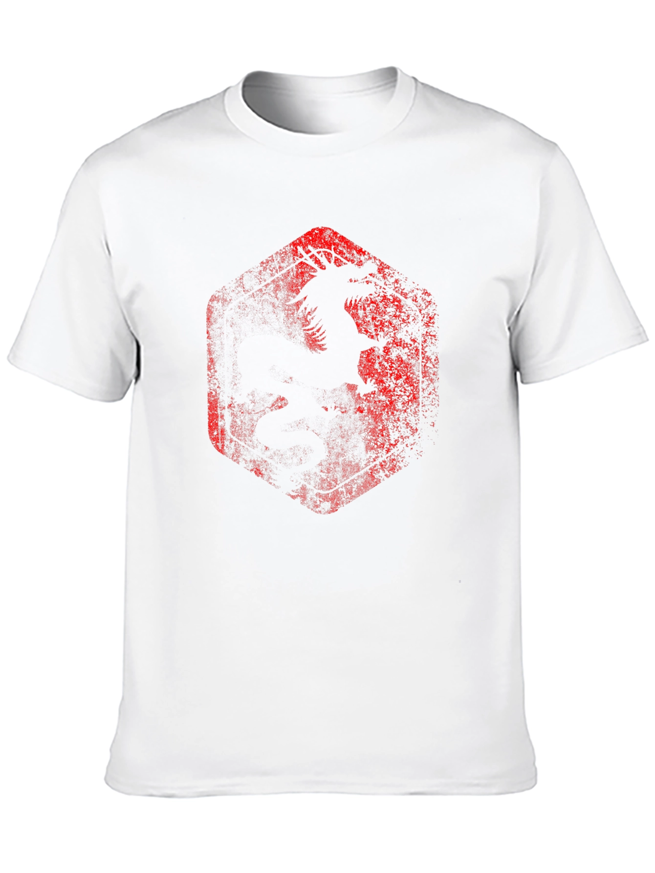 Grungy Dragon Graphic Tee - Black