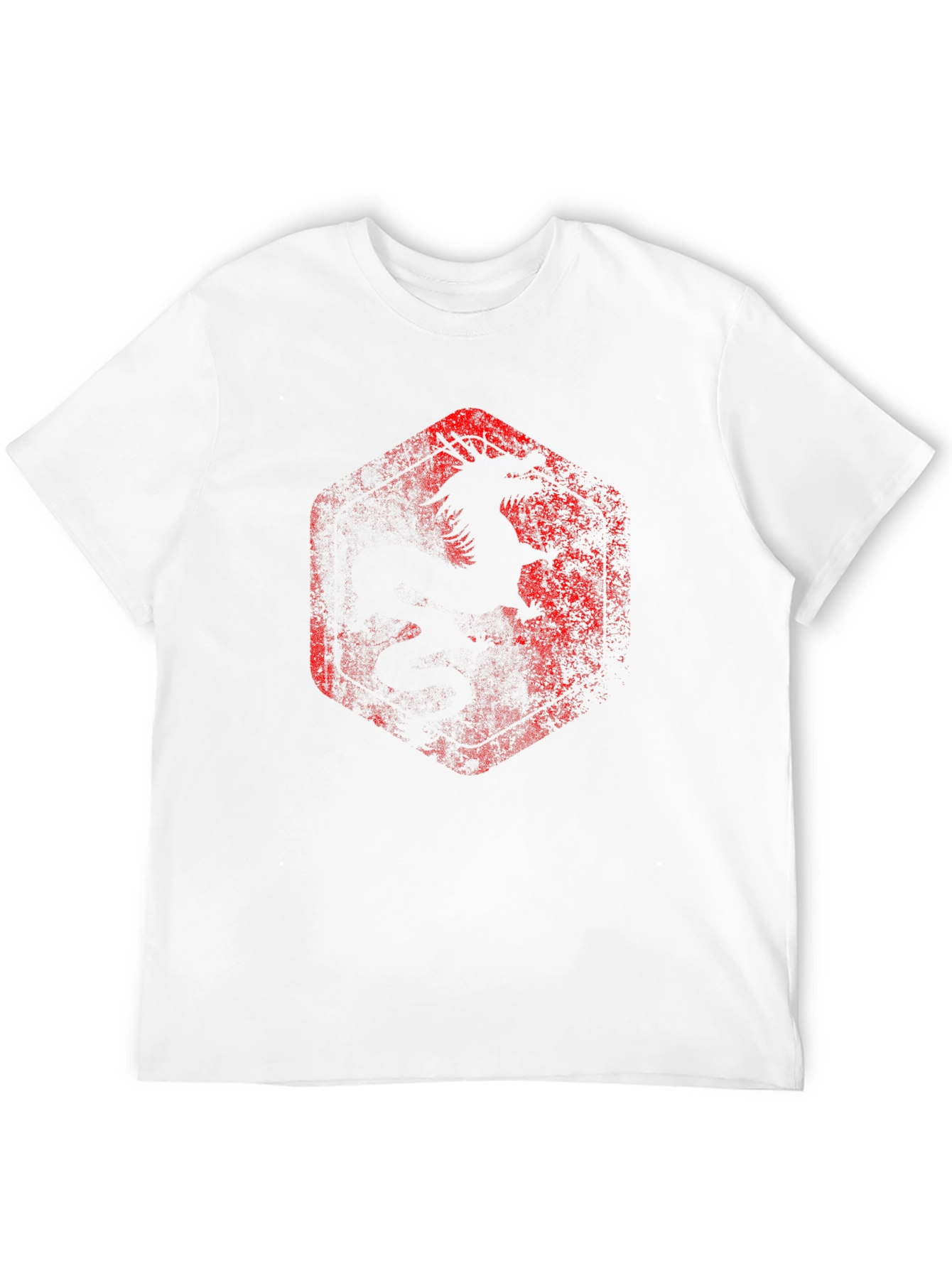 Grungy Dragon Graphic Tee - Black