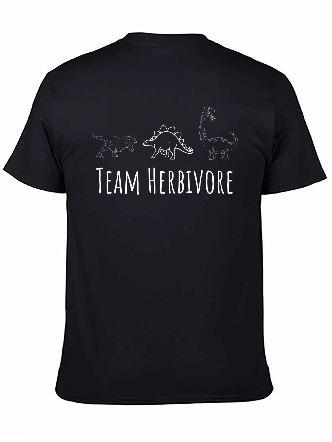 Team Herbivore Dinosaur Graphic Tee - Black