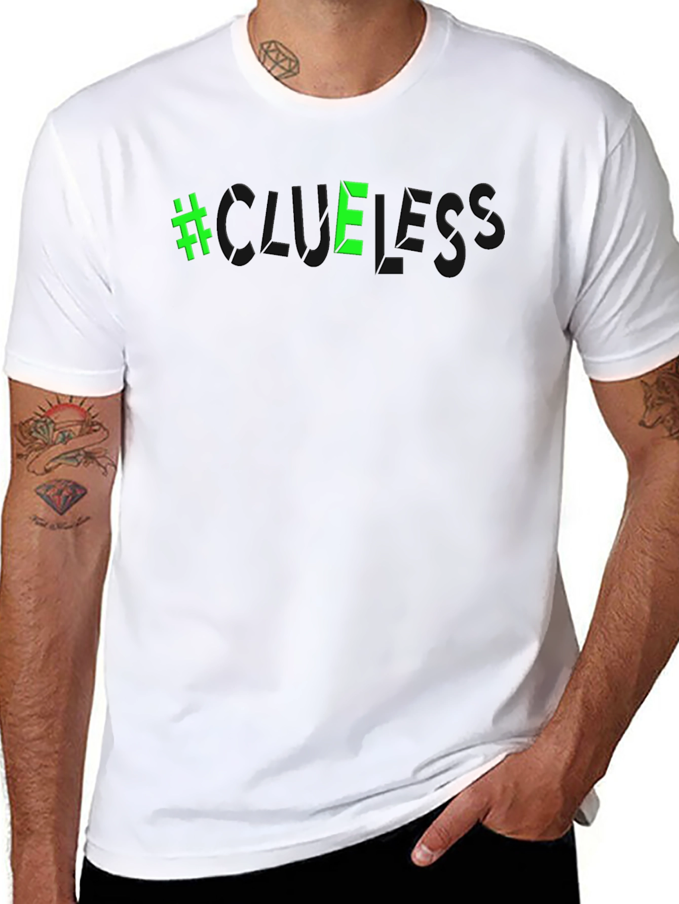 #Clueless Graphic Tee - Black - Trendy Casual Style