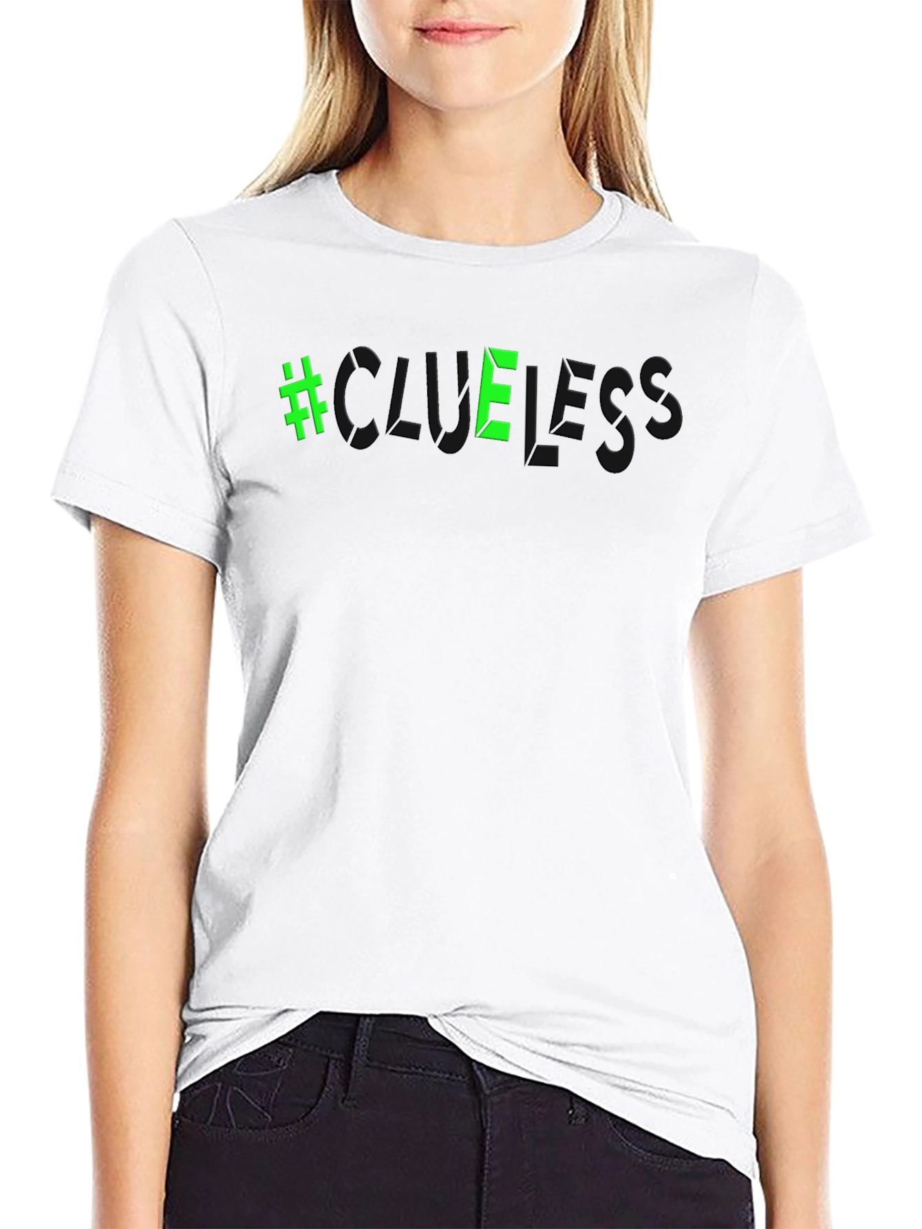 #Clueless Graphic Tee - Black - Trendy Casual Style