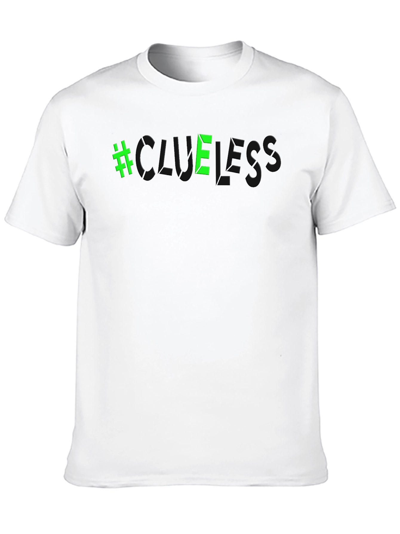 #Clueless Graphic Tee - Black - Trendy Casual Style