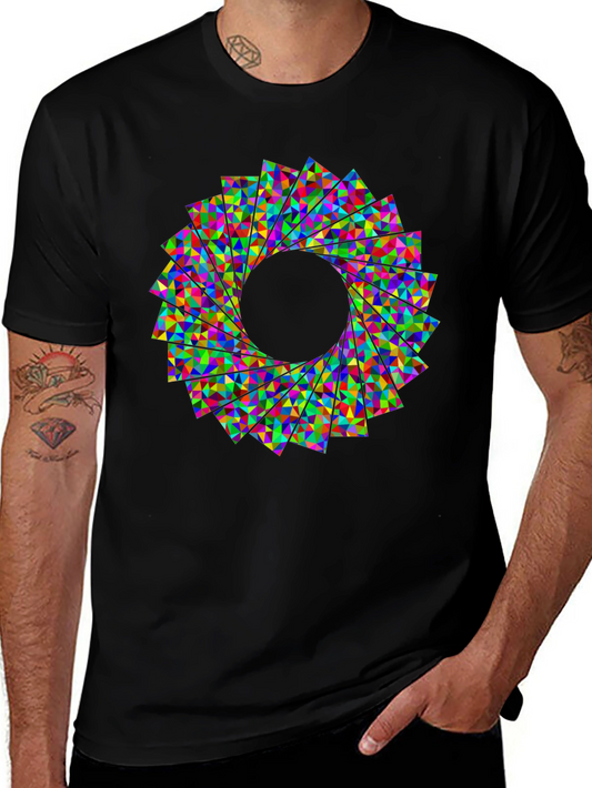Geometric Prism T-Shirt - Bold Colorful Design