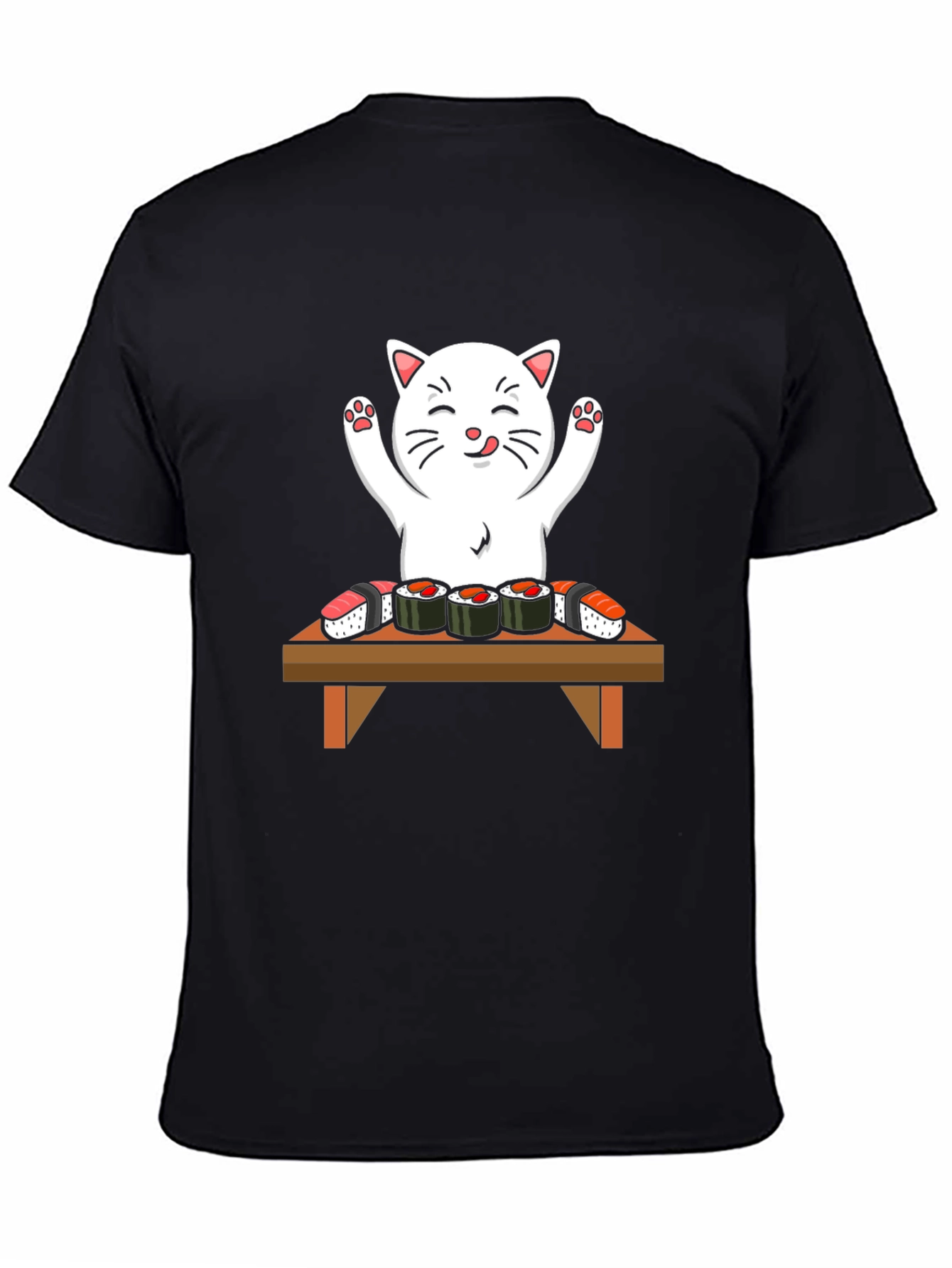 Cat Sushi T-Shirt - Cute Kawaii Design